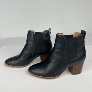 Madewell Regan Women's size 8.5 Leather Ankle Boots black.